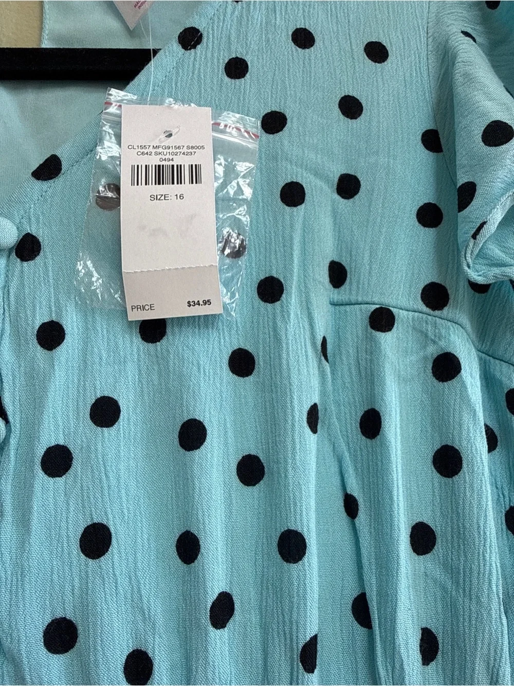 Blue Polka Dot Maxi Dress